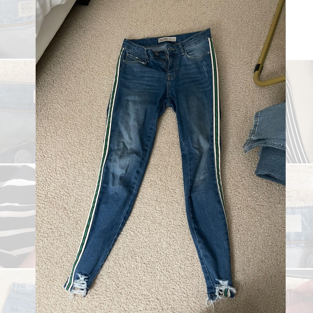 Zara jeans with side detailing